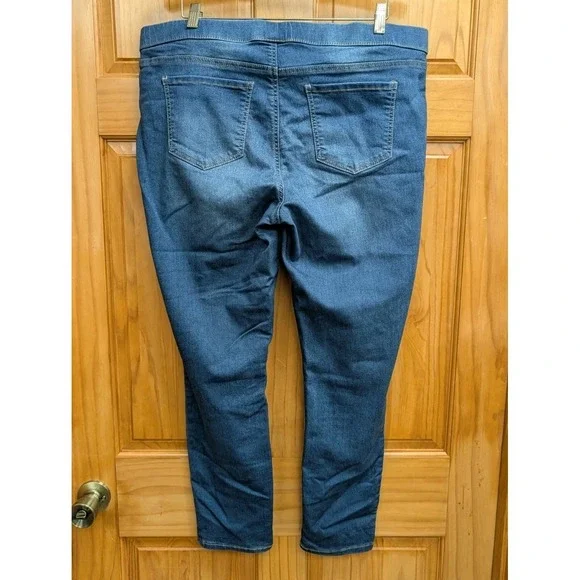 No Boundaries Women's XL Blue Denim Jeggings Leggings Pullon Spandex Stretch - Picture 2 of 7